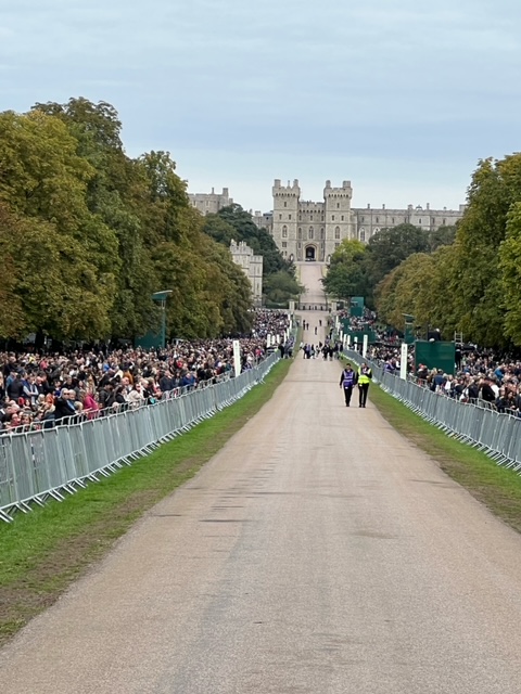 walking up towards castle